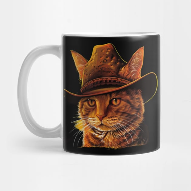 Cat Cowboy Paws on the Prairie by Gianna Bautista Art